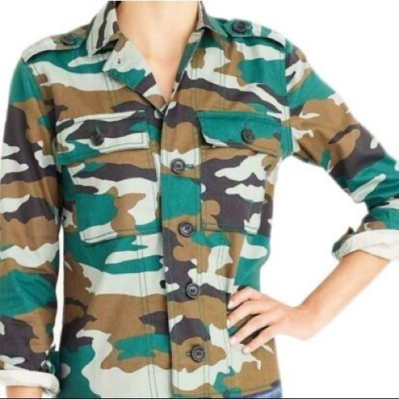 J. Crew Jackets & Blazers - J. CREW Mercantile Camo Utility Shirt Jacket sz S